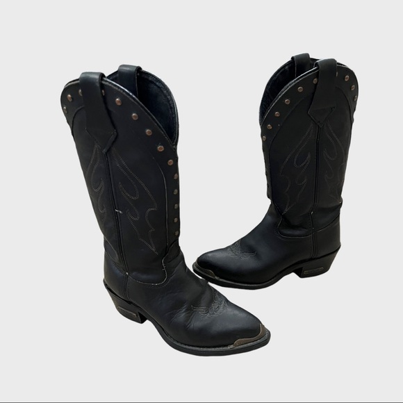 Harley-Davidson Shoes - Vintage HARLEY DAVIDSON Size 5M Black Cowboy Riding Women’s Boots Retail $135